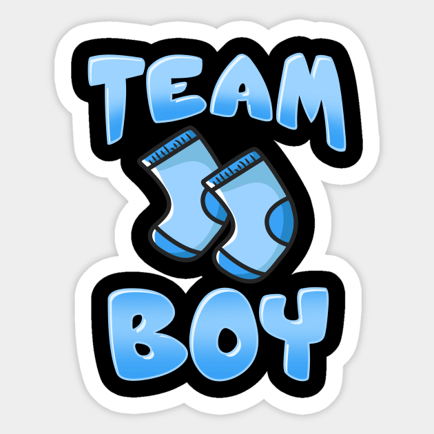 Team Boy - Pregnancy Announcement - Baby Shower Sticker by biNutz